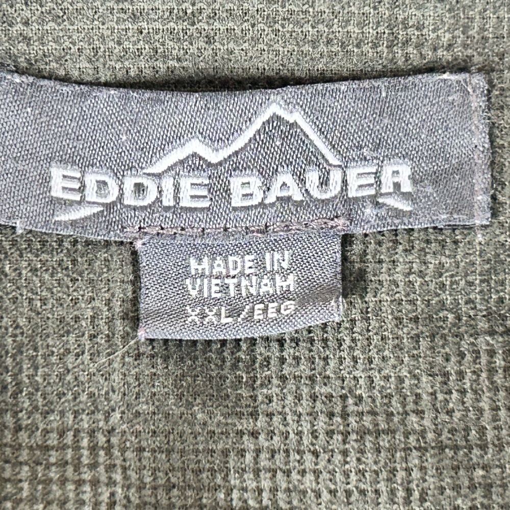 Eddie Bauer Shirt  Mens Size XXL Green Corduroy Long Sleeve Pockets - Picture 3 of 11